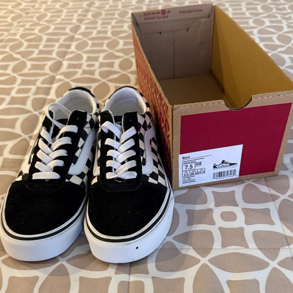 Vans Classic Black and White Checkered Shoes